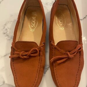 Tod's Brown Suede Gommino Loafers